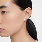  Bông Tai Swarovski Volta Stud Earrings Bow, Small, White, Rhodium Plated 5647579 