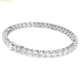  Vòng Tay, Lắc Tay Swarovski Matrix Tennis bracelet Round cut, White, Rhodium plated 5724483 