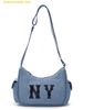  Túi Đeo Vai MLB Denim Hobo Bag NY Sky blue 7ACRMD05N-50SBS 