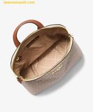  Balo Michael Kors Cindy Large Signature Logo Backpack Màu Trắng Logo 