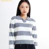  Áo Sweater Len SAPO Cable Semi-Open Sweater SPKWE49G40 Màu Xám 