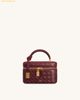  Túi Đeo Chéo JW PEI Cleo Woven Texture Box Shape Top Handle Bag - Claret 