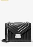  Túi Đeo Chéo Michael Kors Whitney Medium Quilted Leather Convertible Shoulder Bag Black 