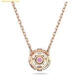  Dây Chuyền, Vòng Cổ Swarovski Sparkling Dance necklace Round, Red, Rose-gold tone plated 5279421 