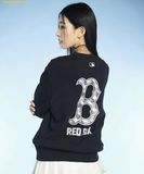  Áo Sweat MLB Cube Monogram Big Logo Overfit Man-to-Man BOS (Black) 3AMTM0131-43BKS 