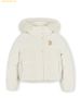 Áo Khoác Phao MLB Women's Basic Glossy Detachable Hooded FUR Crop Padding BOS (D.Cream) 3FDJB2146-43CRD