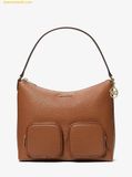  Túi Đeo Vai Michael Kors Merritt Large Pebbled Leather Cargo Shoulder Bag Luggage 35S6G0WL3L 
