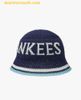  Mũ Bucket MLB Knit Crochet Bucket Hat NY Navy 3AHTK014N-50NYS 