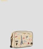  Túi Đeo Vai Karl Lagerfeld Maybelle Women's Beige Printed Crossbody Bag L5JEU567 