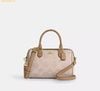 Túi Đeo Chéo Coach Rowan 26 Satchel Bag In Blocked Signature Canvas Sand