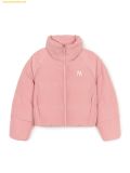  Áo Khoác Phao MLB Women's Crop Curve Padded NY (Mg.Pink) 3FDJB1046-50PKM Hồng 