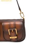  Túi Đeo Vai Michael Kors Zoe Small Burnished Leather Pochette 32F5AZCU1O Nâu Loang Màu 