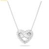 Dây Chuyền, Vòng Cổ Swarovski Matrix pendant Mixed cuts, Heart, White, Rhodium plated 5647924