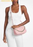  Túi Đeo Chéo Michael Kors Carmela Medium Signature Logo Convertible Crossbody Bag Powder Blush Pink 35F4G1QC8B 