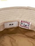  Mũ Bucket MLB Basic Canvas Leather Logo Bucket Hat BOS 3AHTVL14N-43CRD Begi 