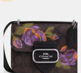  Túi Đeo Chéo Coach Morgan Square Crossbody in Signature Canvas with Rose Print CL415 