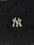  Áo Khoác Phao MLB Diamond Monogram Tonton Jacquard Hooded Goose Short Padding NY (Black) 3ADJM1246-50BKS 