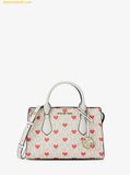  Túi Xách Michael Kors Sheila Small Embellished Signature Logo Satchel Cream Multi 35R6G6HS5O 