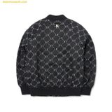  Áo Khoác Bomber MLB Diamond Monogram Jacquard Baseball Jumper NY (Black) 3AJPM0224-50BKS 