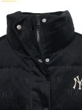  Áo Khoác Phao MLB Women's Diamond Monogram Tonton Velvet Crop Padding NY (Black) 3FDJM1046-50BKS 