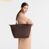  Túi Xách Longchamp Le Pliage Green L Tote bag Mocha 