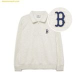  Áo Half Zip MLB Basic Small Logo Half Zip-Up Fleece Overfit Man-to-Man BOS (L.Melange Grey) 3AMTB1536-43MGL 