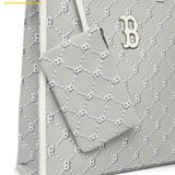  Túi Tote MLB Mono Diamond Jackquard Tote Bag Boston Red Sox Grey 3AORM012N-43GRS 