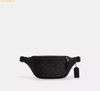 Túi Đeo Hông Coach Warren Mini Belt Bag In Signature Canvas Charcoal Black CW369