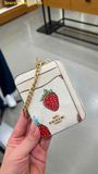  Ví Thẻ Coach Zip Card Case With Strawberry Print 