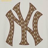  Áo Sweater MLB long-sleeved college T-shirt Monogram series New York Yankees 3AMTM0444-50CRD Trắng 