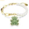  Vòng Tay, Lắc Tay Swarovski Teddy bracelet Crystal pearl, Bear, Green, Gold-tone plated 5669167 