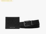  Ví Nam Và Dây Nịt Michael Kors Signature Logo Wallet and Belt Gift Set 39S4LBLN4B Black 