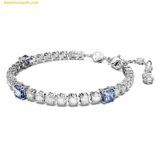  Vòng Tay Swarovski Matrix Tennis Bracelet Mixed Cuts, Rhodium Plated 5666426 - Bạc 