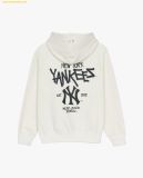  Áo Hoodie MLB Basic Back Letter Graphic Overfit Hoodie NY (Cream) 3AHDB0551-50CRS 