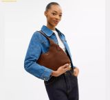  Túi Đeo Vai Coach Brooklyn 28 Warm Brown Suede Shoulder Bag CW637 