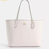  Túi Tote Coach Leather City Tote Shoulder Bag Chalk CR111 