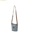  Túi Đeo Chéo MLB Classic Monogram Vintage Denim Mini Bucket Bag New York Yankees (Size 19) 3ABMMV55N-50BLL - Xanh 