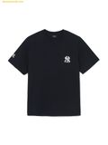  Áo Phông MLB Basic Street Back Letter Oversized Short Sleeve T-shirt New York Yankees 3ATSB1063-50BKS Black 