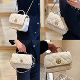  Túi Đeo Chéo Tory Burch Willa Mini Top Handle Bag In Leather With Gold Hardware 153399 