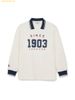 Áo Polo Tay Dài MLB Varsity Long Sleeve Sports Collar T-Shirt NY (Cream) 3ATSV0944-50CRS
