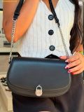  Túi Đeo Vai Michael Kors Mila Medium Leather Messenger Bag 35T5SIMM8L Black 