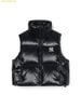 Áo Khoác Phao Ghile MLB Women's Basic Glossy Crop Padded Vest NY (Black) 3FDVB2046-50BKS Đen