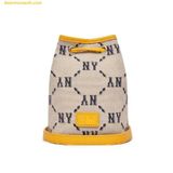  Túi Bucket MLB Dia Monogram Jacquard Mini Bucket Bag New York Yankees Beige - 3ABMS022N-50BGS 
