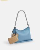  Túi Đeo Chéo Coach Laurel Small Shoulder Bag With Mirror Charm And Pouch Màu Xanh 