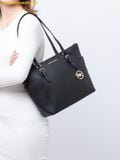 Túi Tote Michael Kors Charlotte Large Saffiano Leather Top-Zip Tote Bag Đen 35T0GCFT7L 