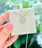  Dây Chuyền Swarovski Symbolica pendant Crystal pearl, Round cut, Pavé, Horse shoe, White, Rhodium plated 5736972 