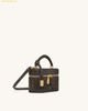  Túi Đeo Chéo JW PEI Cleo Woven Texture Box Shape Top Handle Bag - Dark Brown 