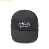  Mũ Lưỡi Trai MLB Culsive Lettering Unstructured Ball Cap NYM (Charcoal Grey) 3ACPVL34N-09CGS Đen Xám 
