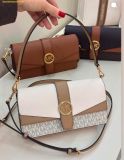  Túi Đeo Vai Michael Kors Greenwich Medium Signature Logo Convertible Crossbody Bag Light Cream Multi 