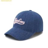  Mũ Lưỡi Trai MLB Varsity Culsive Lettering Denim Unstructured Ball Cap New York Yankees Indigo 3ACPVD14N-50INS 